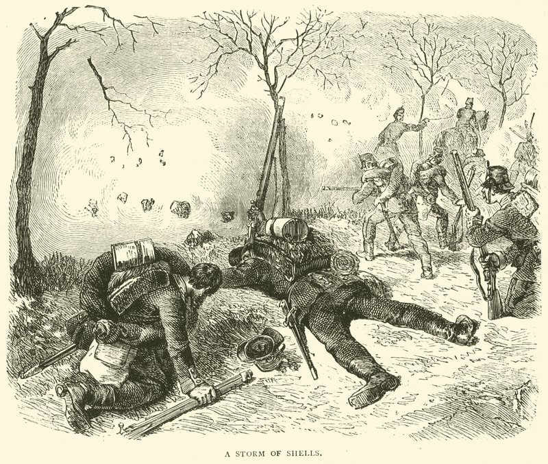 Ein Sturm von Granaten, Januar 1871 von English School