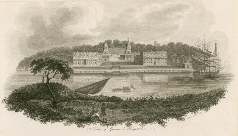 Eine Ansicht des Greenwich Hospital, London von English School