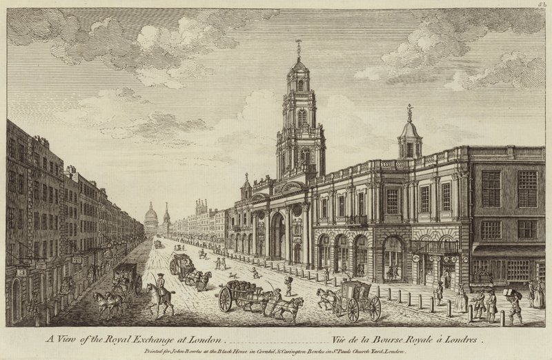 Ansicht der Royal Exchange in London von English School