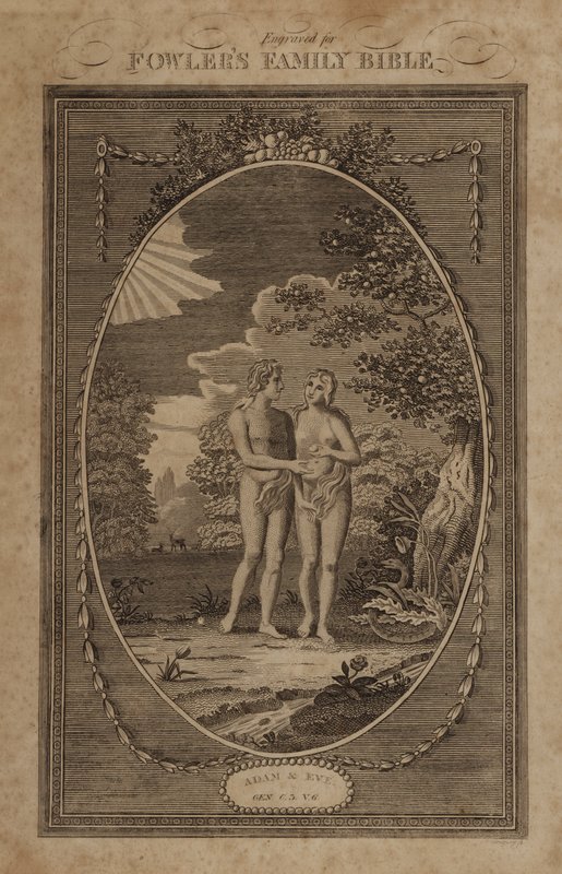 Adam und Eva, Genesis, Kapitel 3, Vers 6 von English School