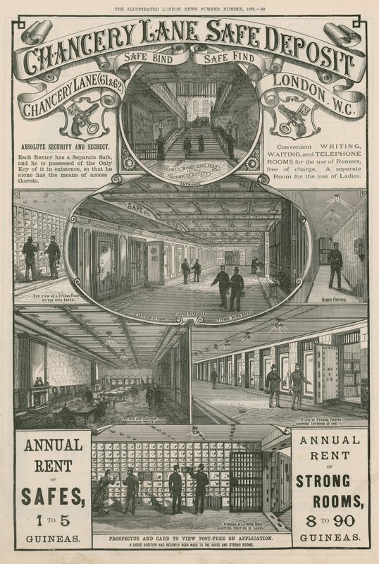 Anzeige für Chancery Lane Safe Deposit, 61 & 62 Chancery Lane, London von English School