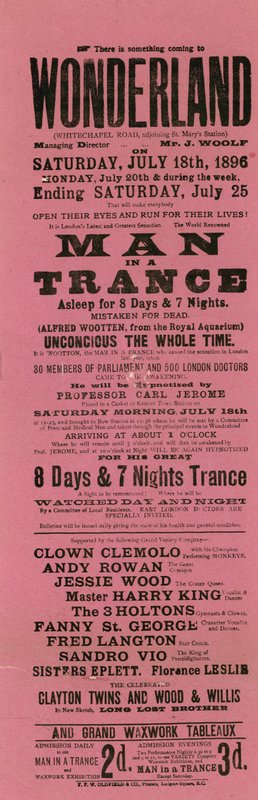 Anzeige für Wonderland, Whitechapel Road, London von English School