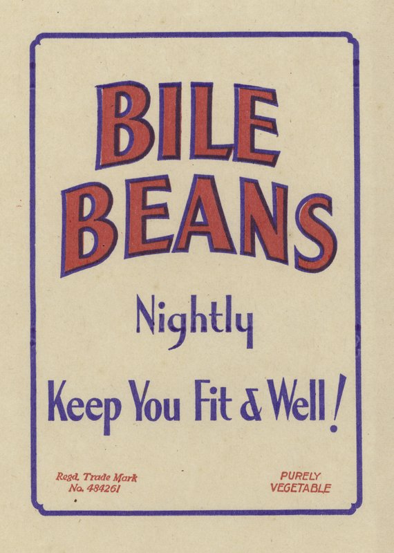 Werbung für Bile Beans von English School