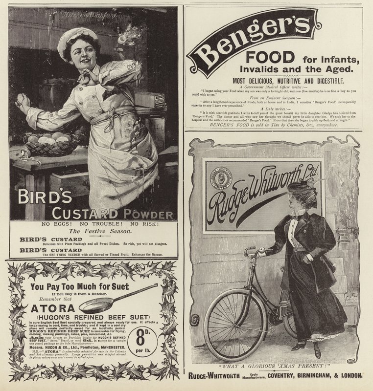 Werbeseite aus The Graphic Christmas Number 1896 von English School