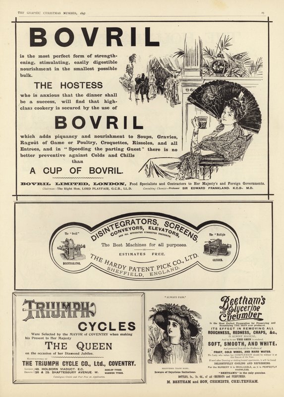Werbeseite aus The Graphic Christmas Number 1897 von English School