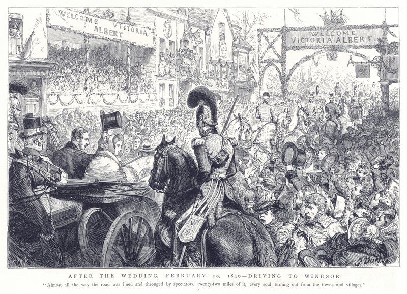 Nach der Hochzeit, 10. Februar 1840, Fahrt nach Windsor von English School