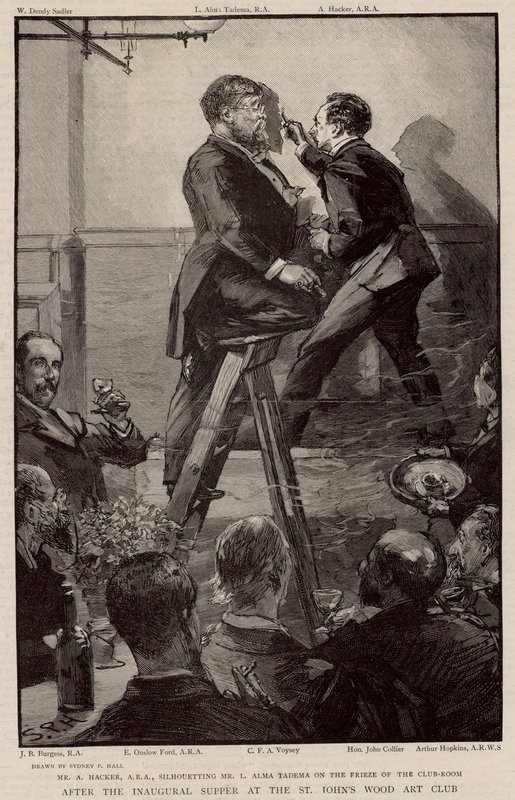 Nach dem Eröffnungsessen im St. Johns Wood Art Club von English School