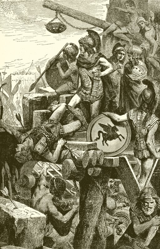 Alexander der Große bei der Belagerung von Tyros von English School