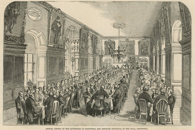 Jährliches Abendessen der Gouverneure von Bridewell und Bethlehem Krankenhäusern von English School