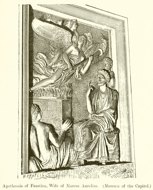 Apotheose der Faustina, Frau von Marcus Aurelius (Kapitolmuseum) von English School