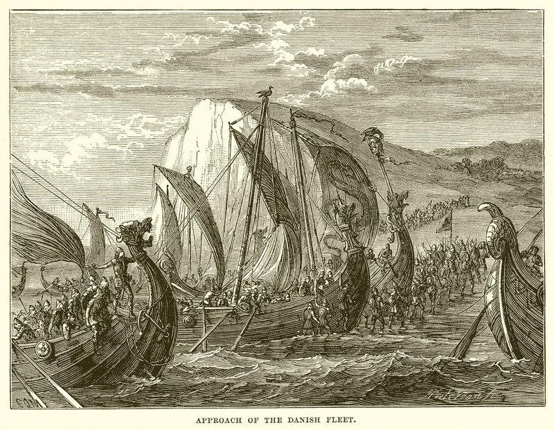 Annäherung der dänischen Flotte von English School