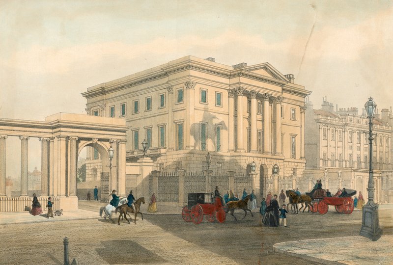 Apsley House und Eingang zu Hyde Park Corner, Piccadilly, London von English School