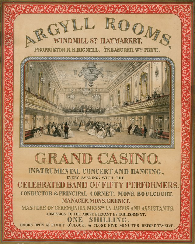 Argyll Rooms, Windmill Street, Haymarket, London von English School