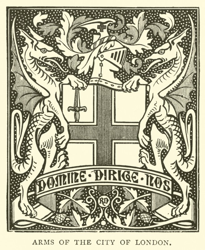Wappen der Stadt London von English School