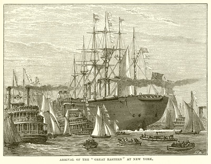 Ankunft der Great Eastern in New York von English School