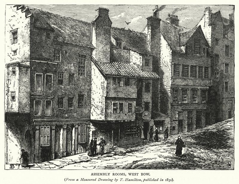 Versammlungshäuser, West Bow (Stich) von English School