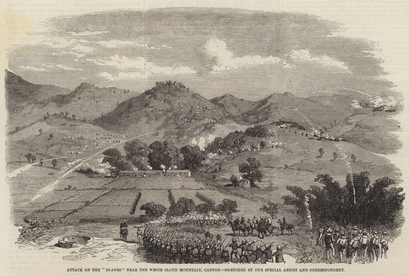 Angriff auf die "Braves" in der Nähe des Weißen Wolkenbergs, Kanton von English School