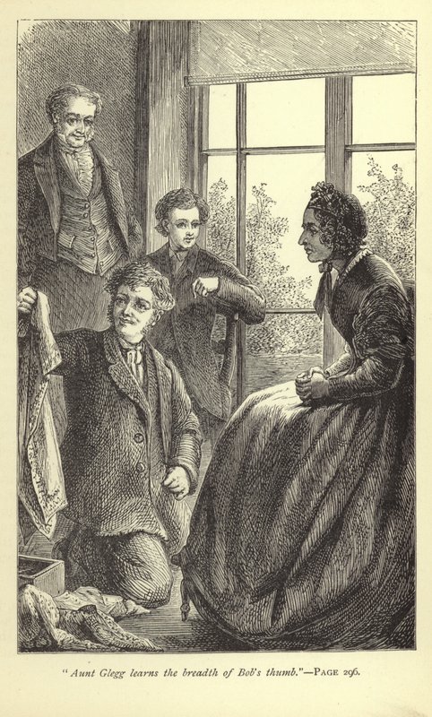 Tante Glegg erfährt die Breite von Bobs Daumen von English School