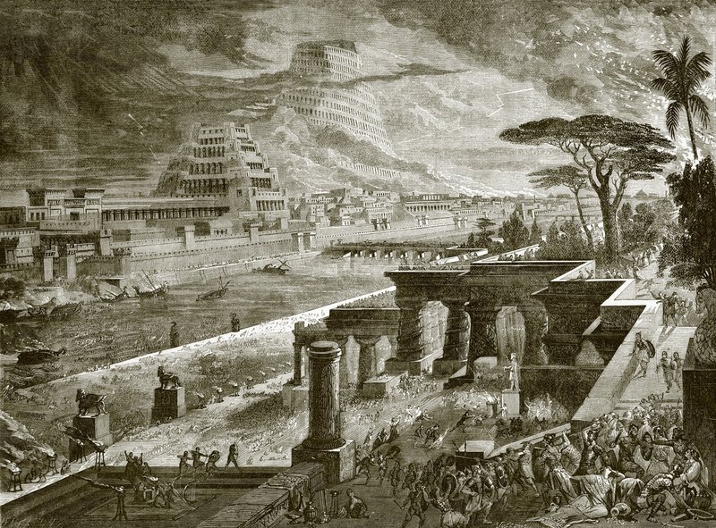 Babylon erobert durch die Armee von Kyros dem Großen von English School