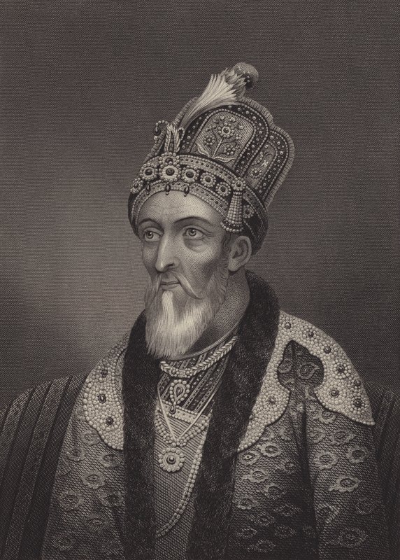 Bahadur Shah II, letzter Mogulkaiser von English School