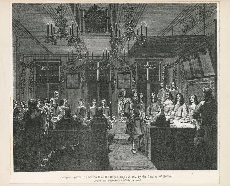 Bankett zu Ehren von König Karl II, 30. Mai 1660, von den Ständen von Holland gegeben von English School