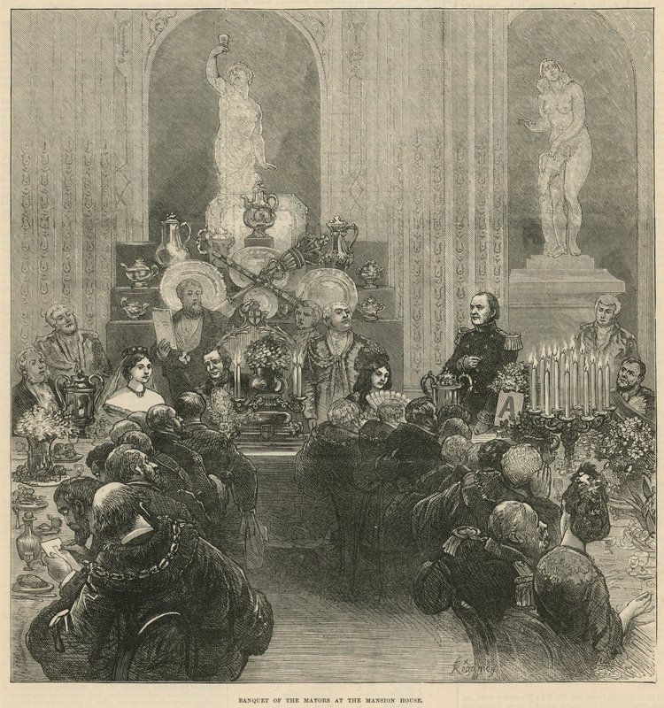 Bankett der Bürgermeister im Mansion House von English School
