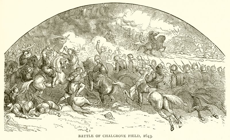 Schlacht von Chalgrove Field, 1643 von English School