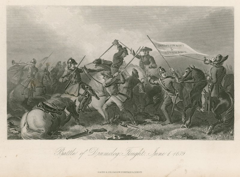 Schlacht von Drumclog, 1. Juni 1679 von English School