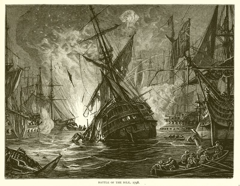 Schlacht am Nil, 1798 von English School