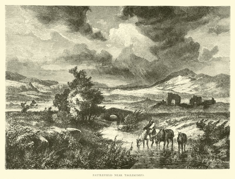 Schlachtfeld bei Tagliacozzo von English School