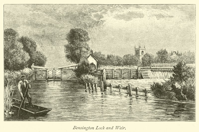 Bensington Schleuse und Weir von English School
