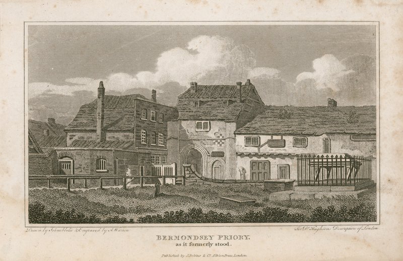 Bermondsey-Priorat, wie es früher stand von English School