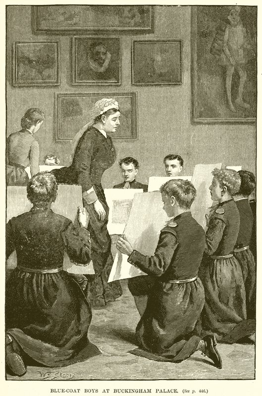 Blue-Coat Boys im Buckingham Palace von English School