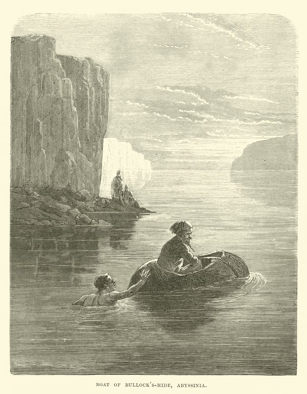 Boot aus Ochsenhaut, Abessinien von English School