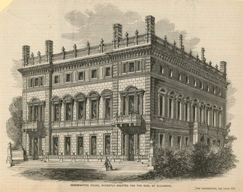 Bridgewater House, kürzlich errichtet für den Earl of Ellesmere von English School