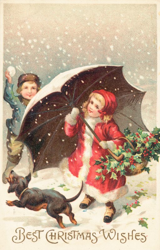 Britische Weihnachtskarte von English School