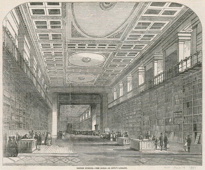British Museum, die königliche oder königliche Bibliothek von English School