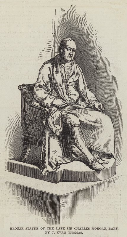 Bronzestatue des verstorbenen Sir Charles Morgan, Baronet von English School