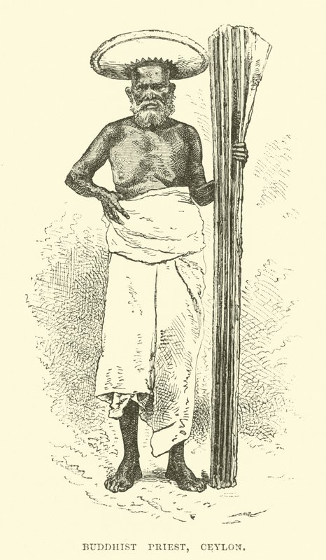Buddhistischer Priester, Ceylon von English School