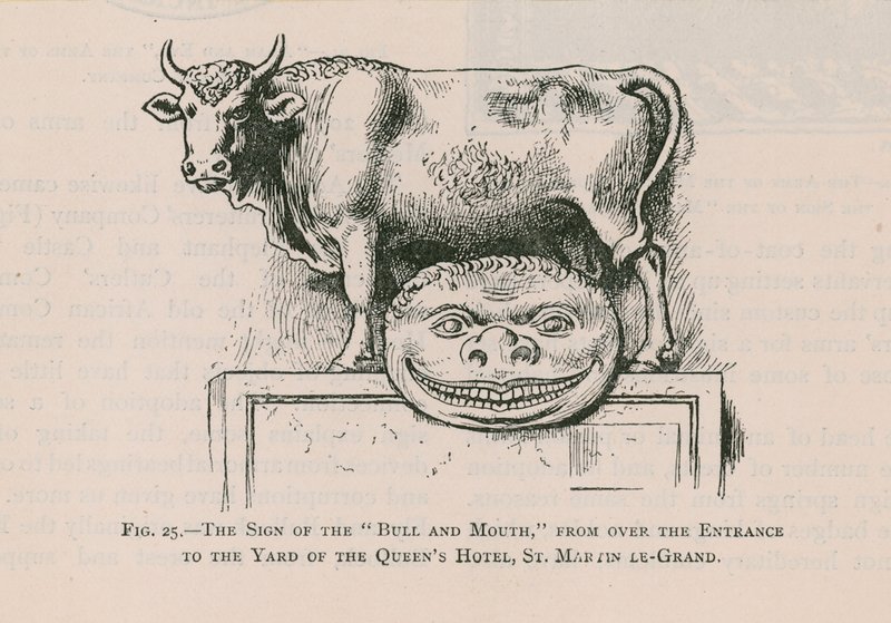 Bull and Mouth, Queens Hotel, St. Martin Le Grand von English School