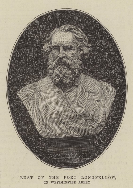 Büste des Dichters Longfellow in der Westminster Abbey von English School