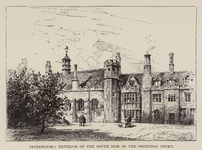 Cambridge: Peterhouse, Außenansicht der Südseite des Hauptgerichts von English School