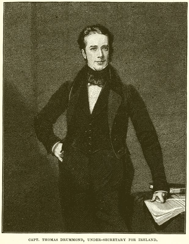Kapitän Thomas Drummond, Unterstaatssekretär für Irland von English School