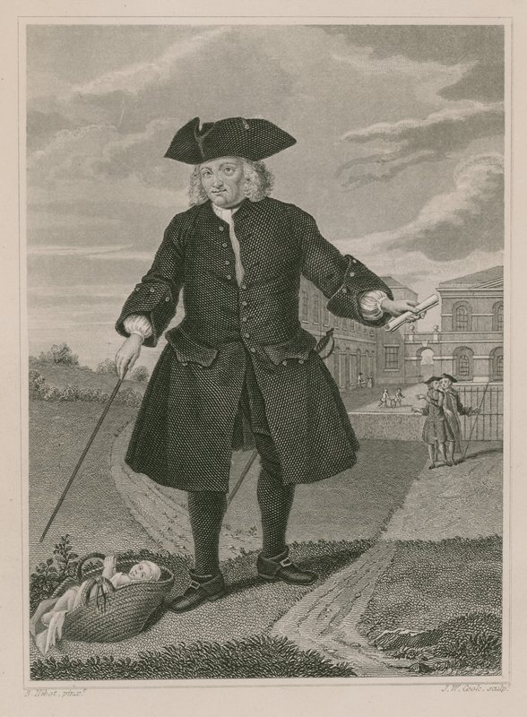 Kapitän Thomas Coram, Gründer des Findelhauses von English School