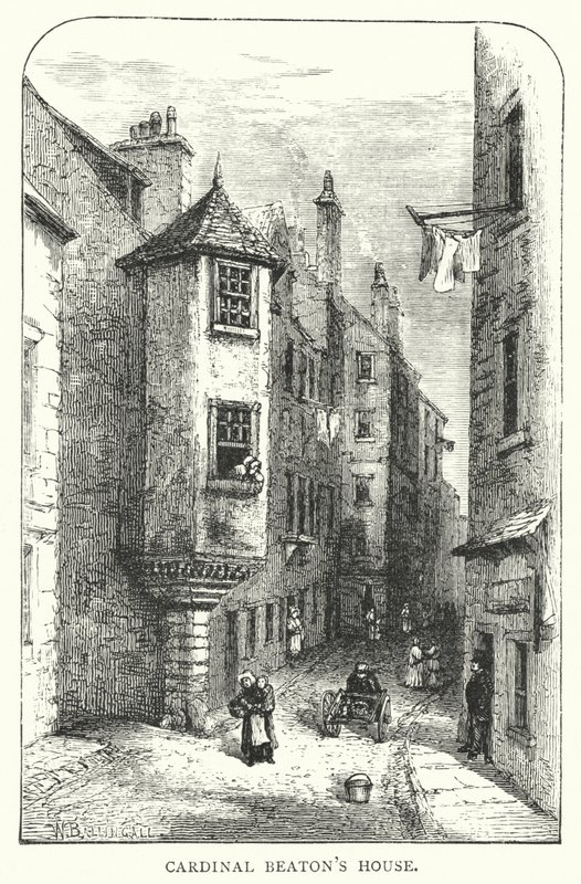 Haus von Kardinal Beaton (Stich) von English School