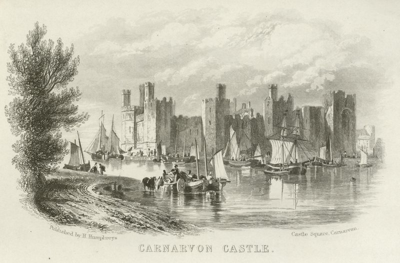 Carnarvon Castle, Nordwales von English School