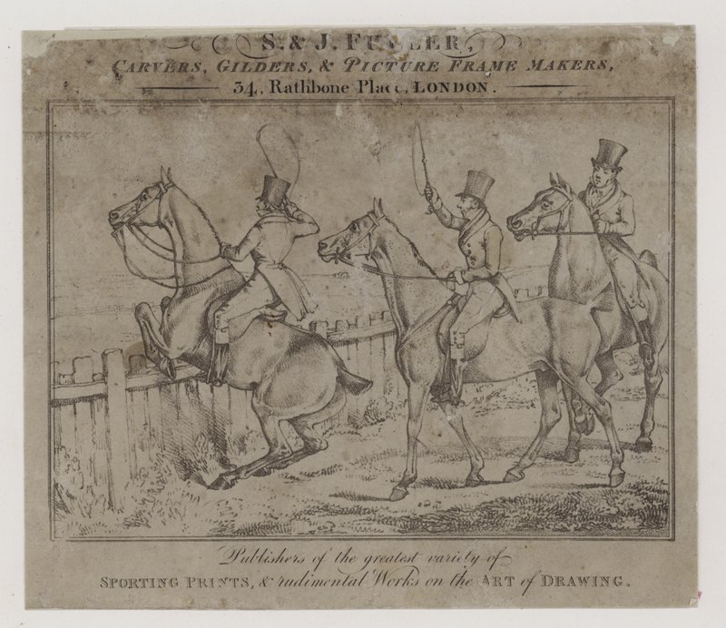 Bildhauer und Vergolder, S und J Fuller, Visitenkarte von English School