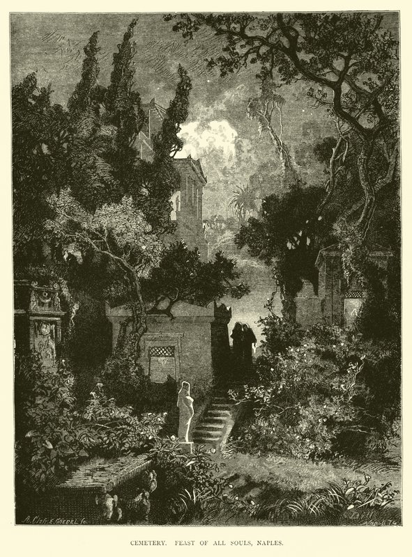 Friedhof, Allerheiligenfest, Neapel von English School