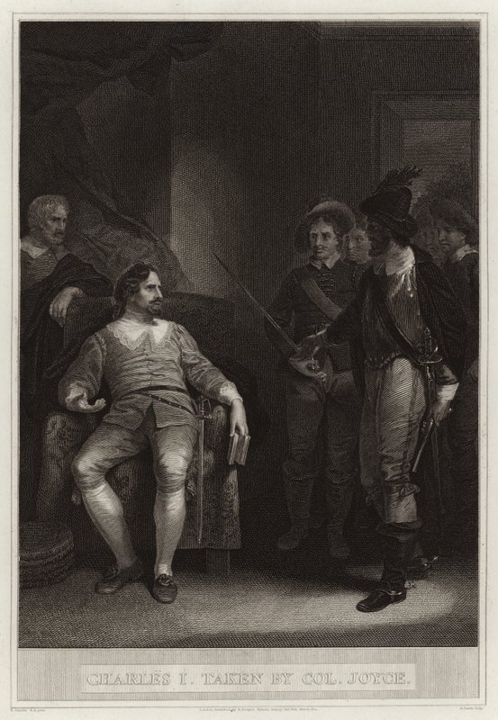 Charles I gefangen genommen von Colonel Joyce von English School