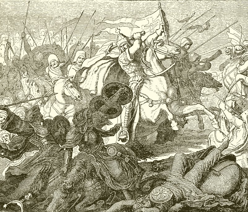Karl Martell bei Poitiers von English School